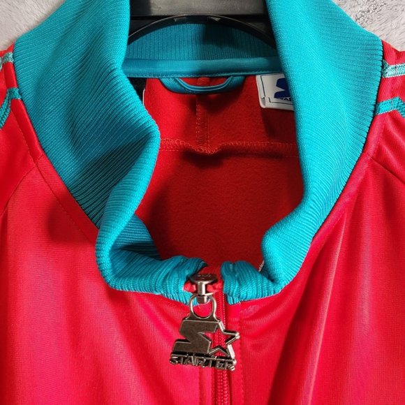 Starter Red Michael Strahan NFL Super Bowl LVII Embroidered Track Jacket Sz L - Picture 6 of 13